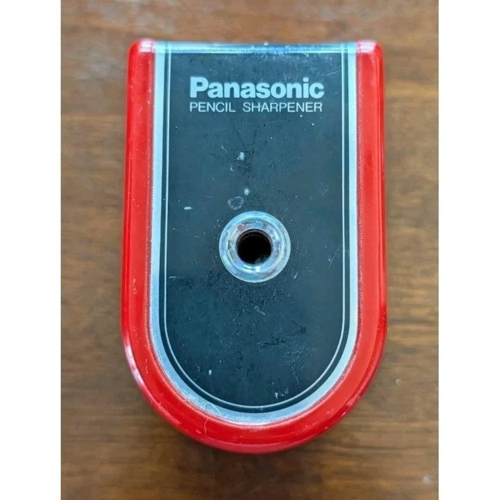 Vintage Panasonic KP-1A Battery‎ Pencil Sharpener - Red - Made in Japan - TESTED